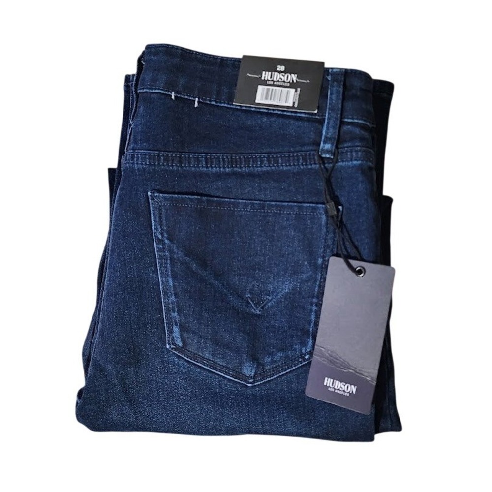 HUDSON JEANS Mid Rise Straight Jean Stretch Denim in Obscurity Blue 28/6 NEW